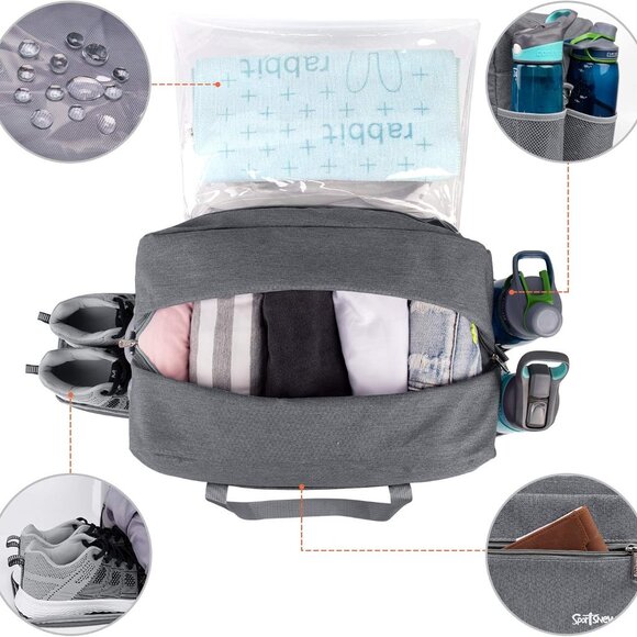 Sports Gym Bag with Wet Pocket & Shoes Compartment, Travel Duffel Bag - Picture 4 of 7